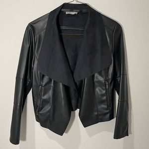 Bagatelle Mixed Media Vegan Leather Jacket black